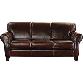 Molina Brown Leather Sofa