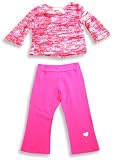 Rubbies - Toddler Girls 2-Piece Pant Set, Orange, Fuschia
