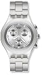 Swatch Diaphane Chronograph Blooded Silver Mens Watch SVCK4038G