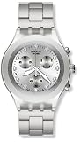 Swatch Diaphane Chronograph Blooded Silver Mens Watch SVCK4038G