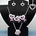 Cancer Breast Necklace/Earrings ~ Open ~ Open Hearts/Pink Ribbons
