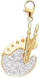 14k Gold Diamond Artist's Pallette Charm (1/10 cttw)