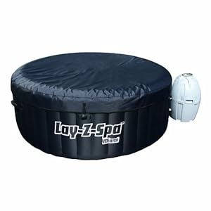 Lay-Z-Spa Miami Inflatable Hot Tub Spa - Black, 180 x 65 cm