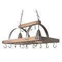 Country Kitchen 2-Light Pot Rack - (21.45x7x37.64")