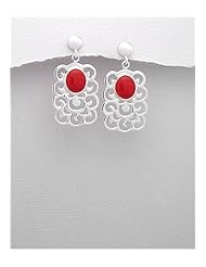 Resin Earrings In 92.5 Sterling Silver