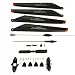 Updated Main Blade set A B 9053-04+Quick Wear Parts(balance bar/connect buckle/main blade grip set/bottom fan clip/inner shaft/tail blade for The Double Horse 9053 Gyro Helicopter