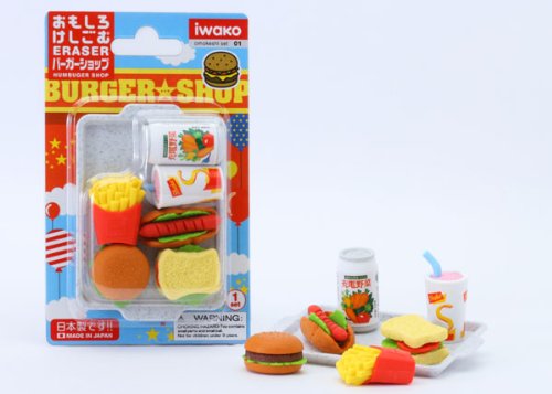 Iwako Japanese Eraser Set - Fast Food Assortment