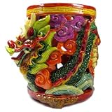 Yang Dragon Pen Holder Feng Shui Enhancer for Wealth Luck cum Stationery Holder