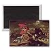 Achilles Dragging the Body of Hector around.. - 3x2 inch Fridge Magnet - large magnetic button - Magnet
