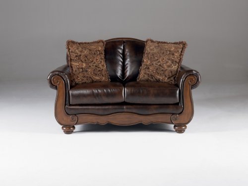 Loveseat by Ashley - Antique Faux Leather