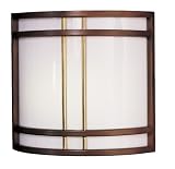 Review American Fluorescent RDS213RBEC / American Fluorescent RDS213RBEC Radio City Wall Sconce, Square Edge Deco Styling, 13-Watt