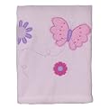 Tiddliwinks Lilac Butterfly Embroidered Boa Blanket
