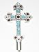 Cross Purse Hangers with Semi Precious Stones and Swarovski Crystals
