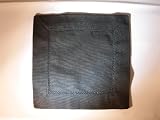 Black 6x6 Hemstitch Cocktail Napkins 1 Dozen