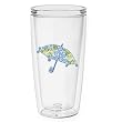 Swirls Beach Umbrella 16 oz Insulated Beverage Tumbler, Clear