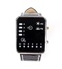 Neewer Cool Fashion Binary Yellow & Red LED Date Digital Man Lady Leather Watch Black