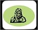 Mouse Pad with man, Indian, stone, scuopture, tribal, carved, portrait, Native American, Alaska, statue