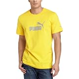 Puma Men's No 1 Logo Tee,Dandelion-Cloudburst,Large