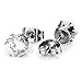 Men,Women's 3~10mm Stainless Steel Studs Earrings CZ Royal King Crown Flower Vintage Elegant
