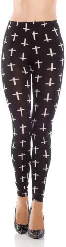 Amour Women's Half Leather Front Lycra Back Footless Legging