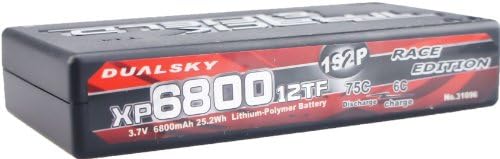 Dualsky 3.7V 6800mAh 75C 1S2P LiPo Battery
