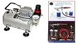 PAASCHE H AIRBRUSH SET w/Quiet AIR BRUSH COMPRESSOR