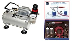 PAASCHE H AIRBRUSH SET w/Quiet AIR BRUSH COMPRESSOR