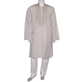 Men Kurta Pajama Casual Clothes of India Size L Chest :44 inches
