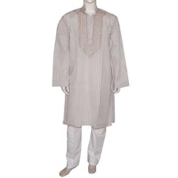 Men Kurta Pajama Casual Clothes of India Size L Chest :44 inches