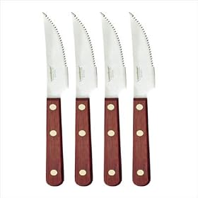LamsonSharp 39686 Rosewood Forged Narrow Jumbo 4-Piece Steak Knife Set