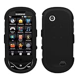 Black Rubberized Hard Cover Protector Case for Samsung Sunburst A697 AT&T