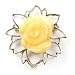 Butterscotch Amber Collection and Sterling Silver Large Rose Pin