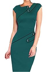 Cocktail Dots Print Short Sleeves Cotton/Polyester Summer Bodycon Dress/Party Dress 