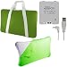 Premium Nintendo Wii Fit Accessory Bundle Combo Pack: Green Nylon Mesh Carrying Bag, Green Silicone Skin Case Cover, and a Rechargeable Battery Pack - All for the Wii Fit Balance Board