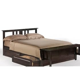 Thyme Eastern King Platform Bed w  Dark Chocolate Finish + 4-Drawer Set and Footboard... by Bunksnstuff