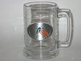 MIAMI DOLPHINS 15 ounce GLASS TANKARD MUG with Pewter Logo