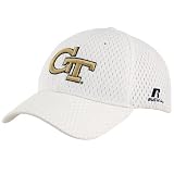 Russell Georgia Tech Yellow Jackets White Mesh Flex Fit Hat