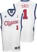Baron Davis Jersey: adidas White Replica #1 Los Angeles Clippers Jersey