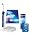 Oral-B 3000 Professional Care 3000 Electric Toothbrush, White and Blue, And Crest 3D White Advanced Vivid Fluoride Toothpaste, Vibrant Mint, And Oral-B Glide Pro-Health Clinical Protection Floss 38.2 yd, With Crest 3D White Whitestrips With Advanced Seal Professional Effects Enamel Safe Dental Whitening Kit, 20-count box