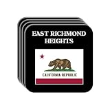 US State Flag - EAST RICHMOND HEIGHTS, California (CA) Set of 4 Mini-Mousepad Coasters