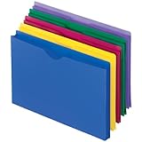 Pendaflex Poly File Jackets, 5 Pack, Legal, Assorted  50993