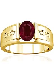 14K Yellow Gold Oval Cut Ruby Solitaire Ring