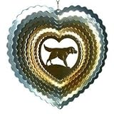 Medium Retriever EyCatcher Wind Spinner - Color: Sky Blue/Bronze