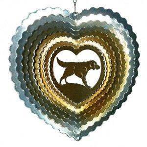 Medium Retriever EyCatcher Wind Spinner - Color: Sky Blue/Bronze