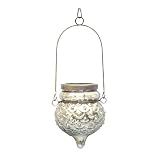 Antique Silver Mercury Glass Hanging Votive