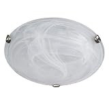 Massive Zara Alabaster Flush with Chrome Clips