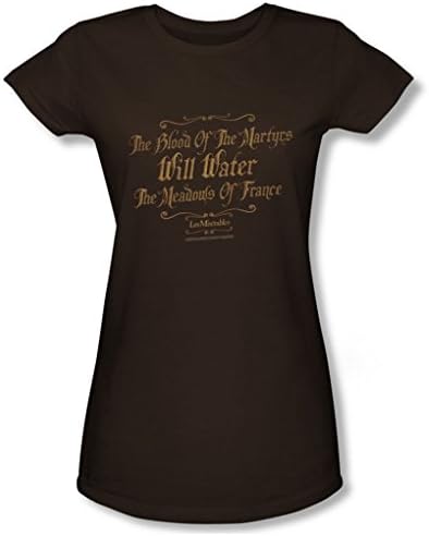 Les Miserables - Juniors Martyrs Sheer T-Shirt, Size: XX-Large, Color: Coffee