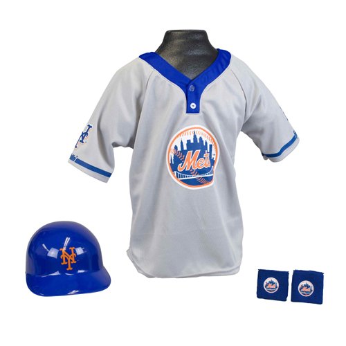 (BSS) - Franklin Sports - New York Mets MLB Youth Helmet and Jersey Set