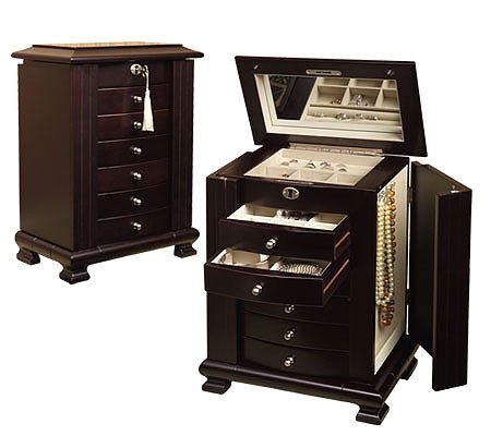 Mele Java Jewelry Box- 5 Drawers With Keylock