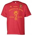 Spain Soccer Red adidas 2010 World Cup Champions T-Shirt